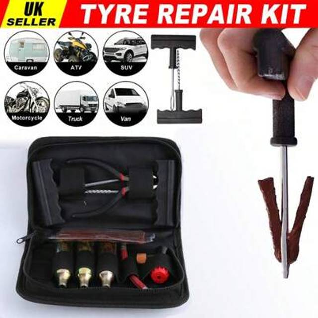 SHEIN Emergency Car Van Motorcycle Puncture Repair Kit Tyre Plug Tubeless Flat Tire