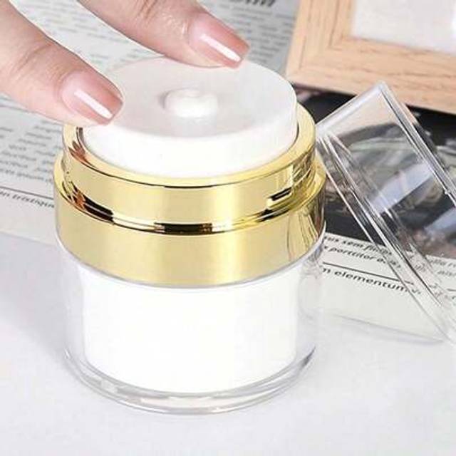 SHEIN 1 PC 15ml/30ml/50ml/100ml Moisturizing Pump Container  Push Bottle, Travel Bottle Lotion Dispenser, Airless Pump Jar Air Pump Container For Cream, Pum