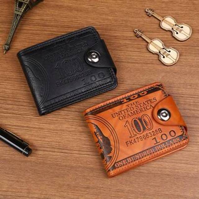 SHEIN Men&#39;s Dollar Bill Wallet, Multi-Functional Casual Short Wallet, Large Capacity Coin Purse, Wallets Men Men&#39;s Gifts, Men&#39;s Vintage-Style Faux Leather W
