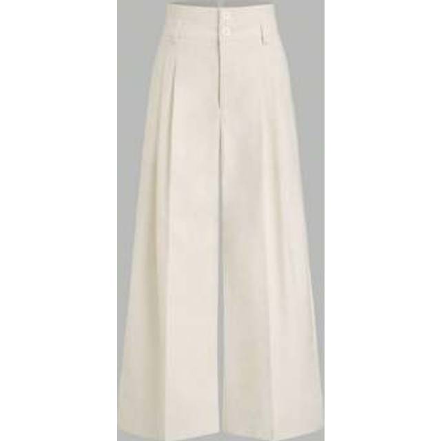 SHEIN High-Waist Pleated Design Slimming Casual Straight Leg Wide Pants