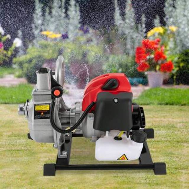 SHEIN 1&#34; Petrol Water Pump High Flow Irrigation Pump Water Transfer Pump 2HP 2 Stroke