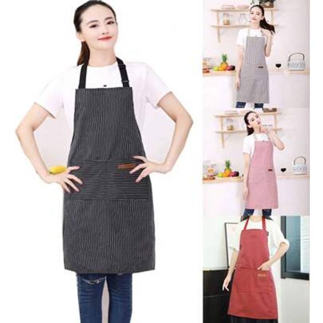 SHEIN 1PC Kitchen Cooking Apron, Adjustable Bib Soft Chef Apron With 2 Pockets Suitable For Men Women