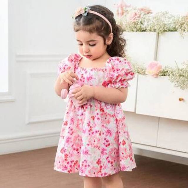 SHEIN Babygirl Adorable Floral Print Elegant Summer Dress