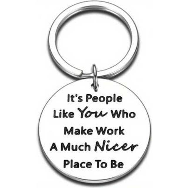 SHEIN 1pc Coworker Gift Keychain, Employee Funny Coworker Gift Appreciation Retirement Leaving Going Away Gift For Coworker Employee Thank You Boss Gift Key