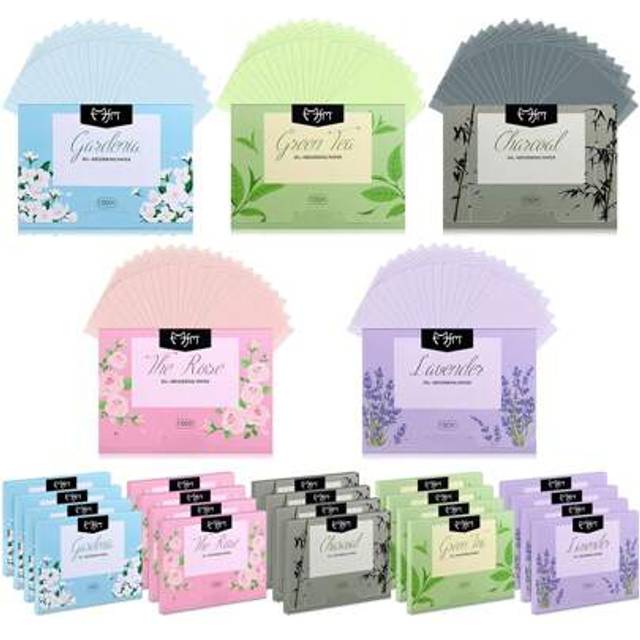 SHEIN 1 Set Of 500 Pcs Portable Blotting Papers, Natural Plant Extract Oil Absorbing, Fragrant, Suitable For Oily Skin, Facial Oil Blotting Sheets