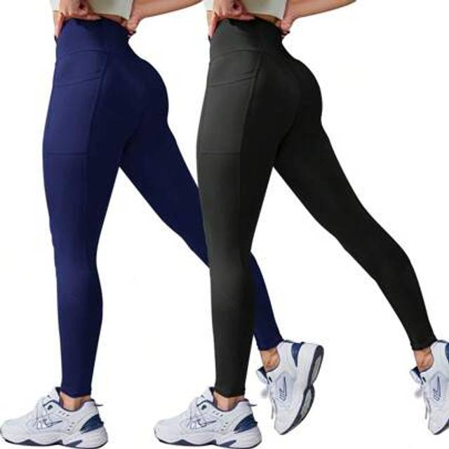 SHEIN Women&#39;s Solid Color Fitness Matching Sport Leggings