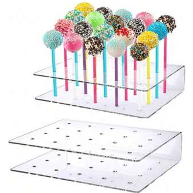 SHEIN 1pc Acrylic Cake Pop Stand, Durable Transparent Candy Display Rack Suitable For Wedding, Party, Birthday, Desserts