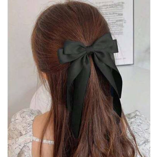 SHEIN 1pc Black Cute Hair Clip For Women, Fashion Hair Accessories, Hair, Bow Hair Clip, Suitable For Travel, Daily Wear, Best Gift For Spring, Summer, Autu