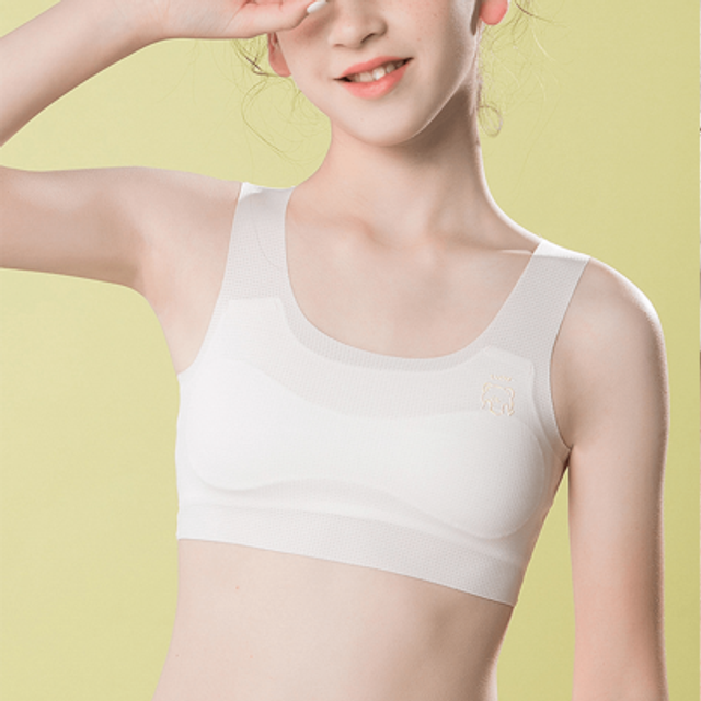 SHEIN Teen Girl Seamless Underwear, Teen Girl Anti Bulge Vest Bra, Soft And Delicate, Sweat Absorbing And Breathable, No Strangulation, Suitable For Girls A