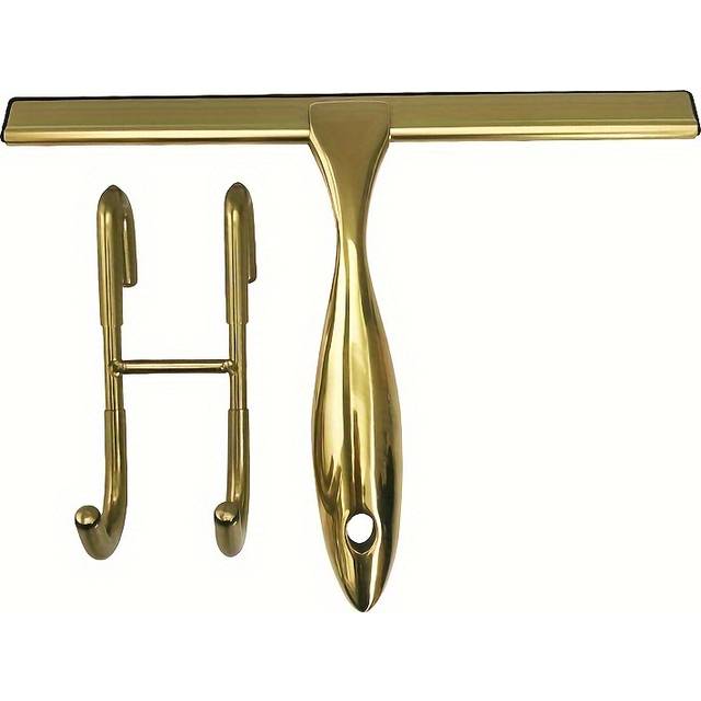 TEMU Stainless Steel Single-sided Household Glass Tile Cleaning Brush Window Scraper Mirror Washer