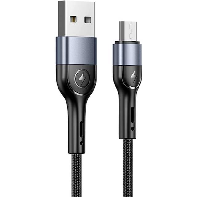 USAMS USB Type C Lightning Cable For Iphone 12 13 11 pro max Xs Xr X SE 8 7 6 plus 6s 5s ipad air mini USB C Fast Charging Data Cable 4.9 Micro black