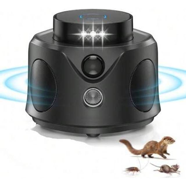 SHEIN 1pcs Black Ultrasonic Mouse Repellent, Indoor Mouse Repellent, 3 Modes, Suitable For Home, Basement, Restaurant, Garage