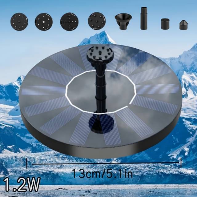 TEMU Solar Bird Bath Fountain Pump, Upgraded Solar Fountain With 8 Nozzles, Floating Solar Fountain Pump For Bird Baths, Gardens, , Swimming Pools, And Outdoor Aquariums