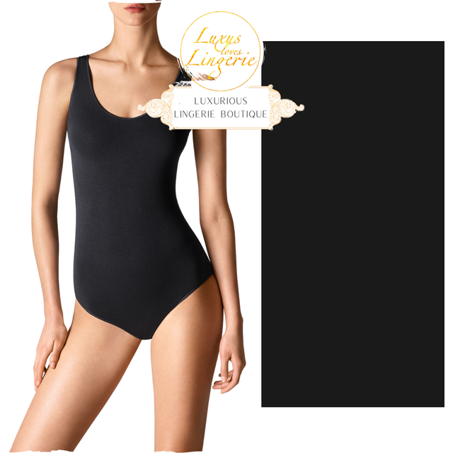 Viscose string body wolford black classic elegant basic body full back