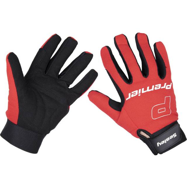 PAIR Padded Mechanics Gloves - XL - Washable Workshop Power Tool Gloves