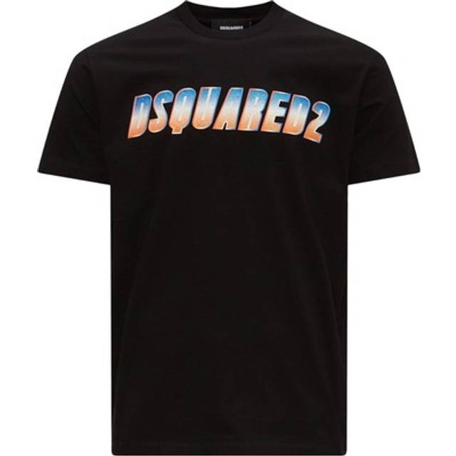 Dsquared2 Mens Sparkle Logo Cool Fit Black T-Shirt - Size 2XL