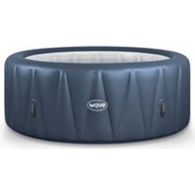 Wave Atlantic 6 Person Navy Inflatable Hot Tub with Integrated Heater - Blue