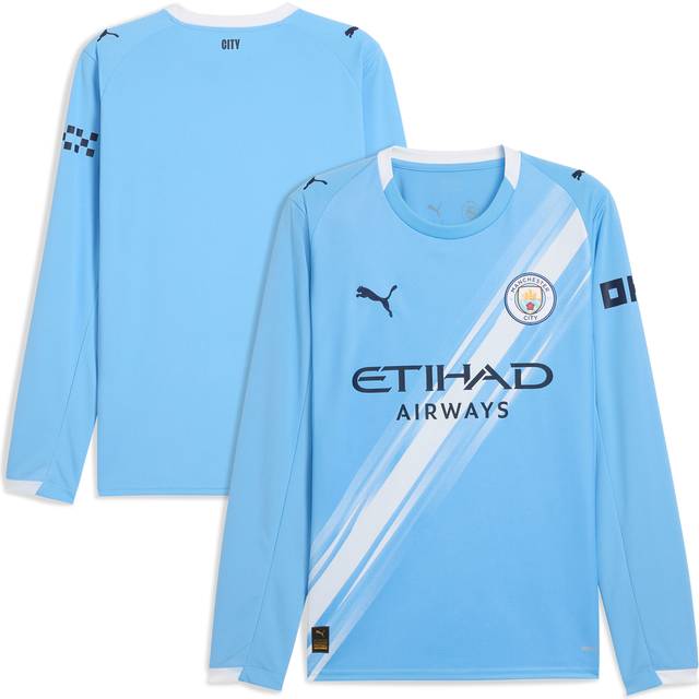 Puma mens manchester city football club h long sleeve jersey domestic shirt