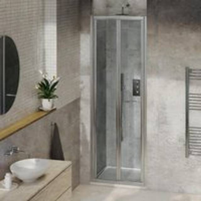 Pluvia 8mm Bifold Shower Door - Silver - 2000mm x 900mm