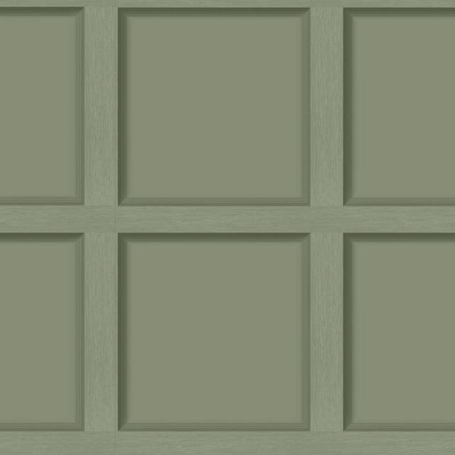Sample modern wood panel green wallpaper