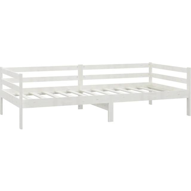 Jinlefu - Day Bed without Mattress White Solid Wood Pine 90x200cm vidaXL