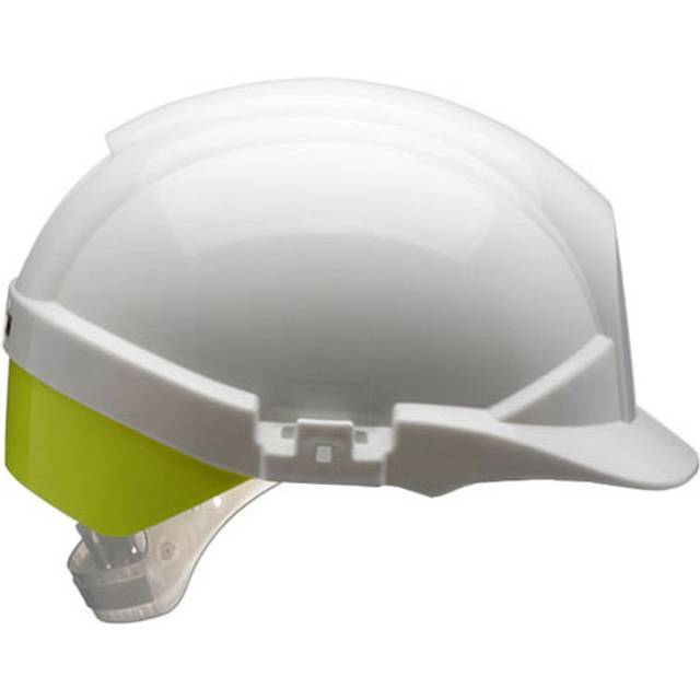 Reflex Safety Helmet White C/W Yellow Rear Flash White