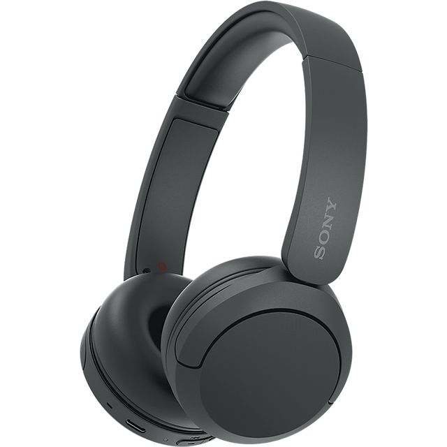 Sony WH-CH520 trådlösa Bluetooth-hörlurar - upp till 50 timmars batteritid med snabbladdning, On-ear-stil - Svart
