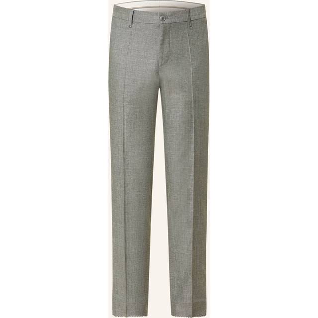Formal trousers in micro-patterned stretch fabric - Green
