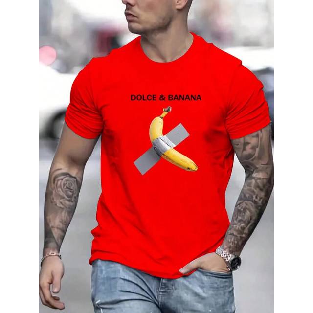(HMY-972-3, Asian-XL(70-85KG)) Summer Men Women T Shirt Designer Tee Tape banana Print Short Sleeve Cotton Tshirt Brand T-shirt Oversized Top Clothing