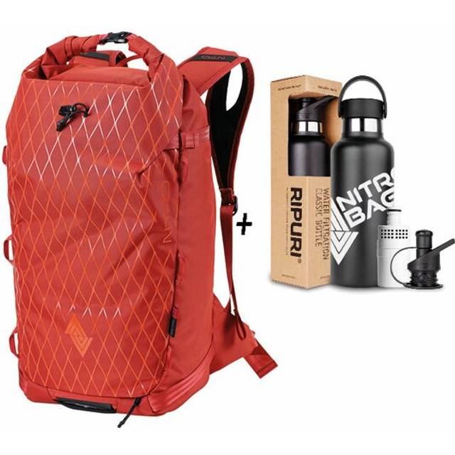 Nitro Splitpack X Ripuri Set Vandrer Rygsæk - Rød