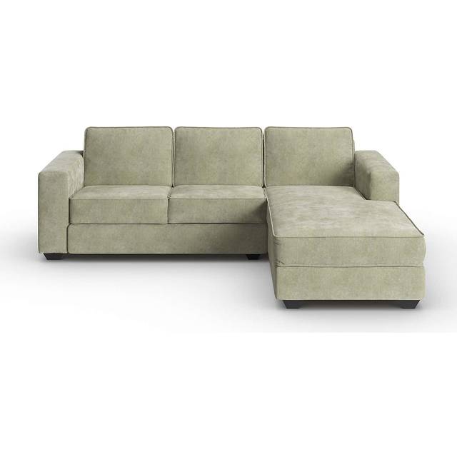 Claude Soft Tonal Chenille Corner Chaise Sofa - Sage