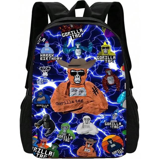 (BB-213HJJ01A4) Cartoon Novelty Cool Gorilla tag Child School Backpack With Shoulder Bag Pencil Bags School Bags for Boys Girls Best Gift