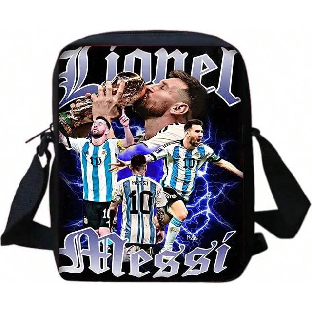 (KB-46H9A7) Child Backpacks Football Star M-messis Shoulder Bag Pencil Case Pupil Large Capacity School Bags for Boys Girls Best Gift
