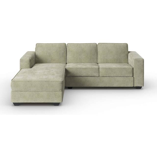 Claude Soft Tonal Chenille Corner Chaise Sofa - Sage