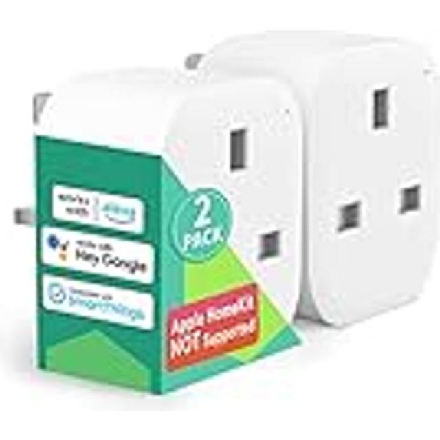 Smart plug mini - 13a wifi plugs works with alexa, google home, 2 pack