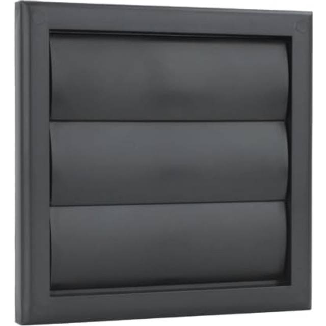 Vents 4 inch Black External Gravity Grille Air Vent Cover 100 mm Extractor Fan Back Draught Shutter Covers Ducting Tumble Dryer Bathroom Outside Wall