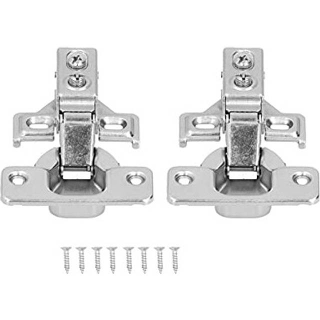 2Set Soft Close Cabinet Door Hinges, 90-105 Short Arm Hinge American Hydraulic Damping Adapter with Screws for Bookcases Wine Cabinets Wardrobes