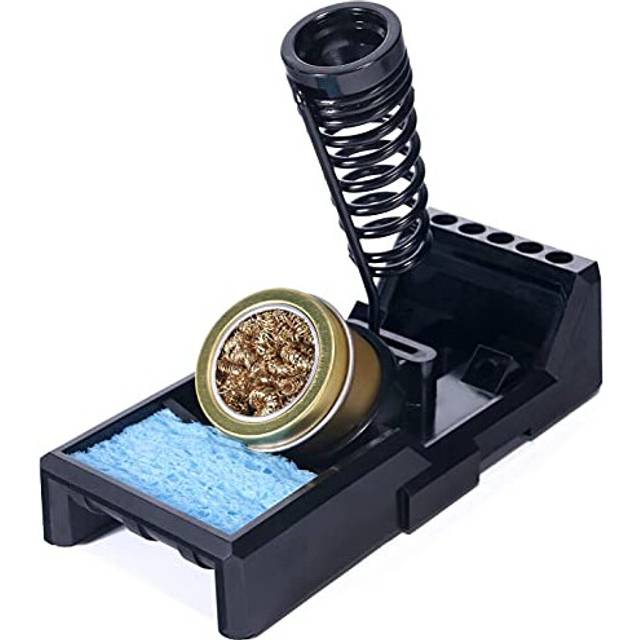 X-4 Premium Soldering Iron Holder with Brass Wool, Cleaning Sponge and Solder Tip Slots
