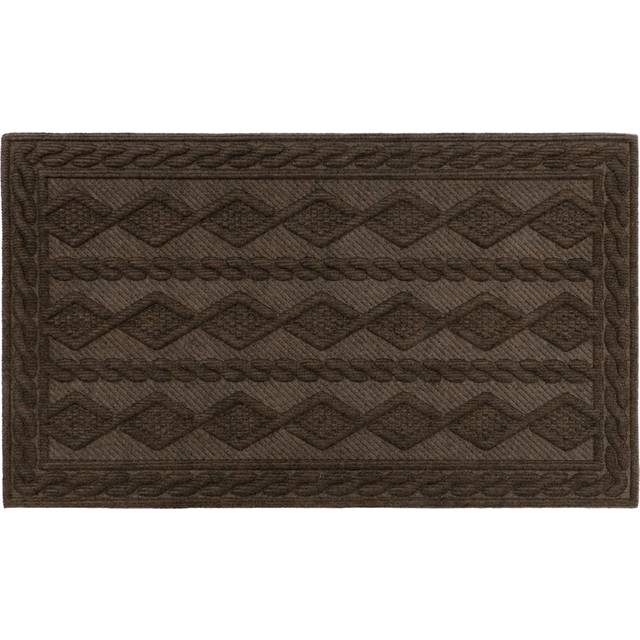 JVL - Knit Rubber Backed Indoor Doormat, 45x75cm, Brown