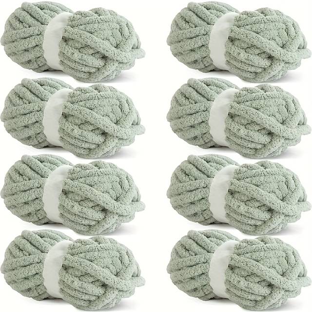 TEMU Thick And Fluffy Yarn, Super Thick Yarn, Soft Plush Yarn For Hooking, Knitting Blankets