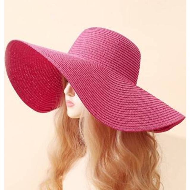 SHEIN Fashion Large Brim Beach Straw Hat, Casual For Vacation