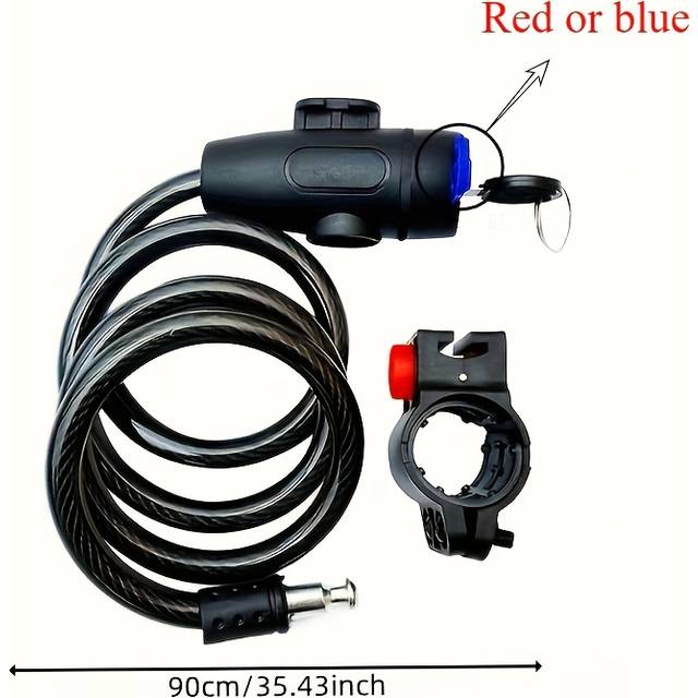 TEMU Bike Lock Set - Durable Anti-theft Chain With Flexible Cable, & Carry, Compatibility For Most Bicycles, 1set, Ideal For B2 Owners