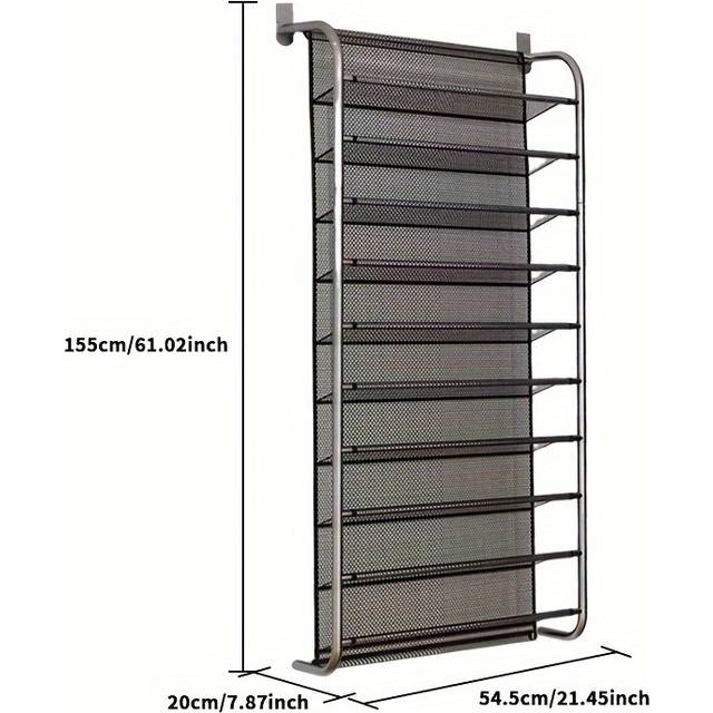 TEMU 1pc Over-the- Shoe Organizer, Hanging Shoe Rack, -saving Metal Shoe Storage Bag For , Dorm, And Hallway
