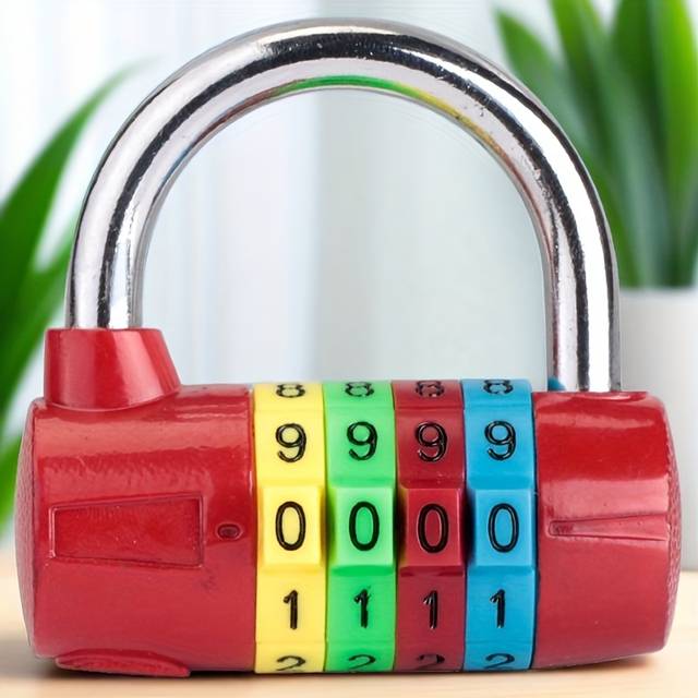 TEMU Large Color Toolbox Anti-theft Window Door Large Character Padlock Password Lock Head