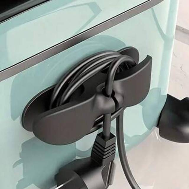 SHEIN 1PC/5pcs Electrical Wire Storage, Wire Management, Kitchen Plug Fixer, Wire Clip, Household Wall Sticker, Punch-Free Power Winder Back To School