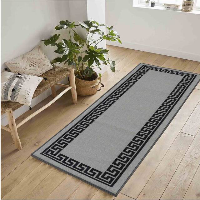 (80 x 150 cm, Grey) Non Slip Door Mats & Runners Indoor Washable Small/Large Kitchen Floor Mats UK