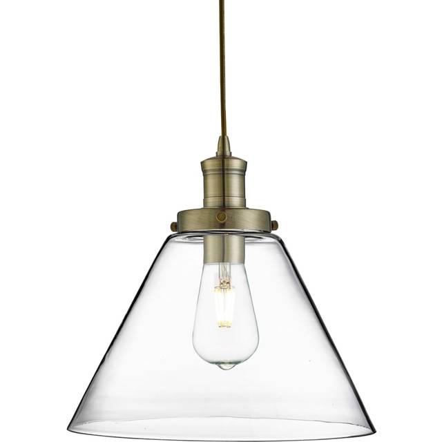 Pyramid 1 Light Pendant In Antique Brass