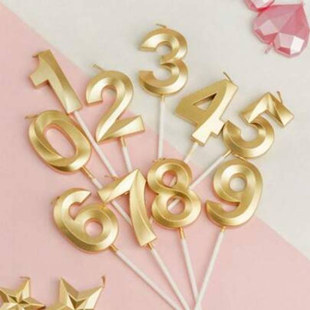 SHEIN 1pc Number Birthday Candle, For Cake Decoration And Party Supplies, Birthday Cake Party Bakery Dessert Candle Accessory Mother&#39;s Day Graduation