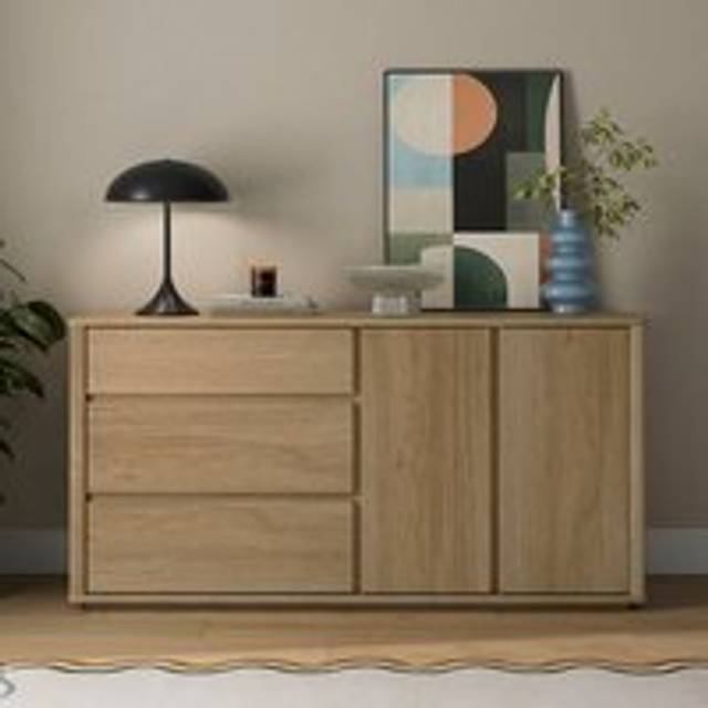 Malik Large Sideboard, Light Oak Effect