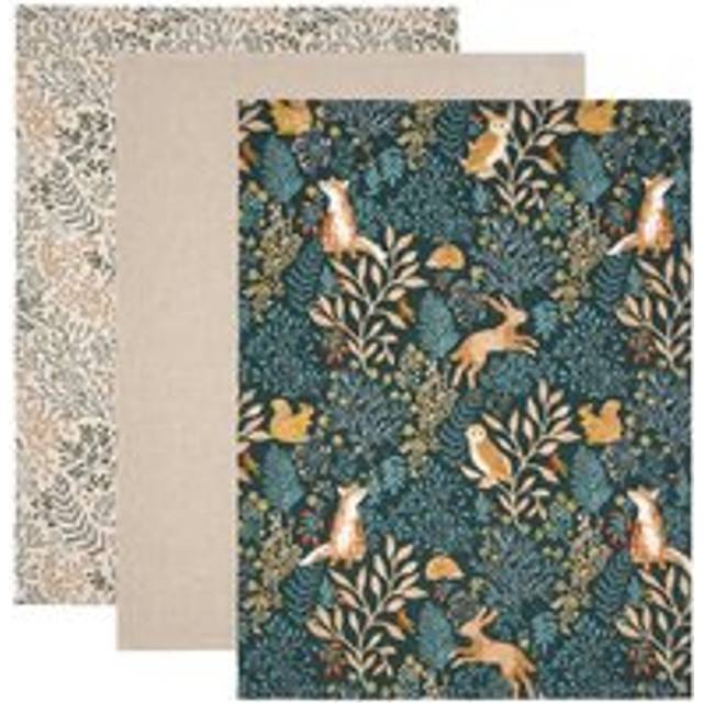 Woodland Tale Set of 3 Tea Towels - Green